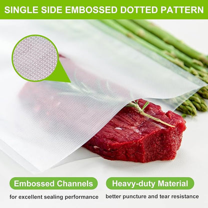 MAGIC SEAL Vacuum Sealer Bags, 3 Rolls 12’’ × 16.4’ Textured Vac Seal Bags for Food Storage, Sous Vide and Meal Prep, BPA Free, Commercial Grade - NOT Work with MAGIC SEAL MS175 Vac Sealers