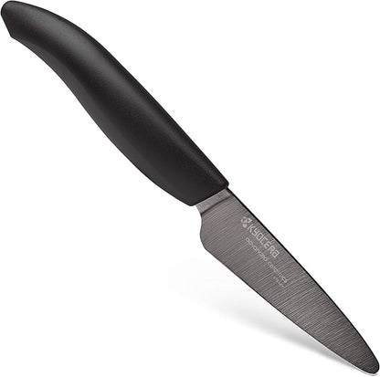 Kyocera Advanced Ceramic Revolution Series 3-inch Paring Knife, Black Blade