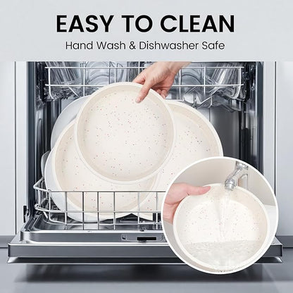 Vinino 10 Inch Silicone Round Cake Pan with Metal Reinforced Frame, Nonstick Silicone Springform Pan for Baking Suitable for Making Layers, Cheese & Chocolate Cakes