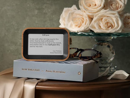 Author Literary Quote Clock – Tells Time Using Book Quotes | Unique Gift for Book Lovers | New Quote Every Minute Clock Vol 1