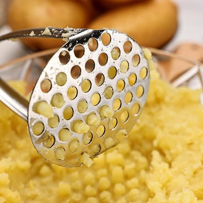 Joyoldelf Heavy Duty Potato Masher, Stainless Steel Integrated Masher Kitchen Tool & Food Masher/Potato Smasher with Non-slip Handle, Perfect for Bean, Vegetable, Fruits, Avocado, Meat