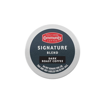 Community Coffee Signature Blend, Dark Roast Coffee Pods, Compatible with Keurig 2.0 K-Cup Brewers, 80 Count (Pack of 1)