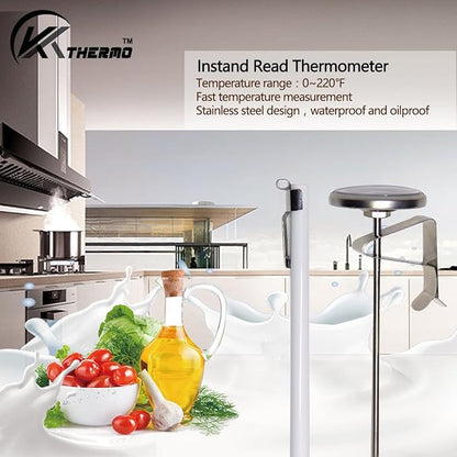 KT THERMO Instand Read 2-Inch Dial Thermometer(2 Pack),Best for The Coffee Drinks,Chocolate Milk Foam