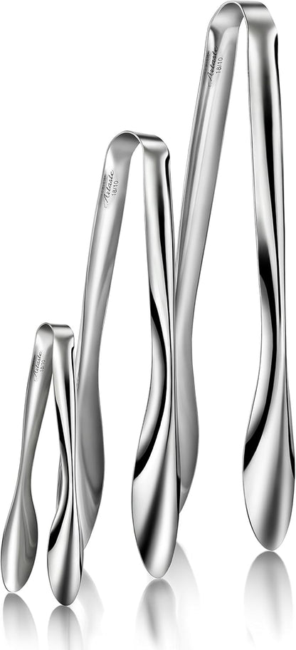 Artaste 43167 Rain 18/10 Stainless Steel Utility Tongs, Set of 3