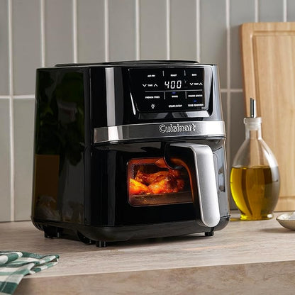 Cuisinart Air Fryer, 2.6-Quart Compact Basket Fryer with 3 Cooking Functions to Air Fry, Roast, and Bake, 3 Airfryer Presets, Dishwasher-Safe Parts, AIR-80, Stainless Steel & Black