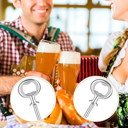 Metal Bottle Opener Kit Blank Bottle Opener Stainless Steel Open Inserts Hardware for Wedding Wine Party DIY Project Craft Wood Turning(Silver,60 Pcs)