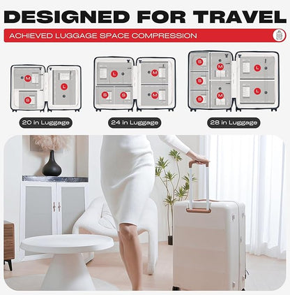 Vacuum Seal Bags for Clothing, 18 Pack Travel Vacuum Storage Bags with USB Pump, Carry On Compression Packing Bag for Luggage, Space Saver Travel Kit for Clothes