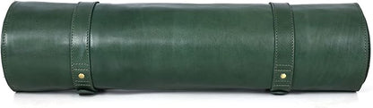 Leather Knife Roll Storage Bag, Elastic and Expandable 10 Pockets, Adjustable/Detachable Shoulder Strap, Travel-Friendly Chef Knife Case (Copper, Leather)