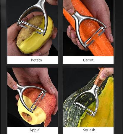 H&Zebrabro Heavy Duty Vegetable Peelers for Kitchen with 18/8 Stainless Sharp Blade Real Solid Handle, Y Shaped Potato Peeler, Fruit Veggie Peelers for Apple Carrot Cucumber Tomato, Kitchen Gadgets