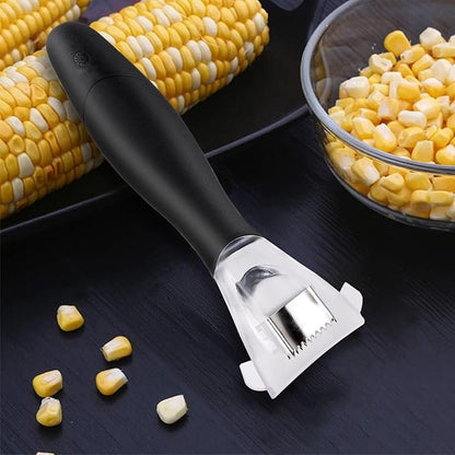 Corn Peeler, Corn Cob Stripper with Ergonomic Handle, Corn on the Cob Remover Corn Kernel Cutter #1114