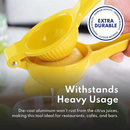 New Star Foodservice 42856 Enameled Aluminum Lemon Squeezer, Yellow