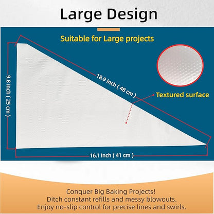 L 18 Inch Large Piping Bags,100 Pack Disposable Pastry Bags,Thick Anti-Burst Icing Piping Pastry Bags For Frosting Decorating Cake Cupcake Cookie (L 18 Inch-100 Pack)