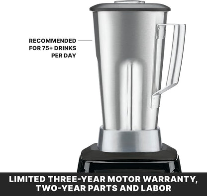 Waring Commercial MX1050XTS 3.5 HP Blender with Electronic Keypad Controls, Pulse Feature and a 64 oz. Stainless Steel Container, 120V, 5-15 Phase Plug