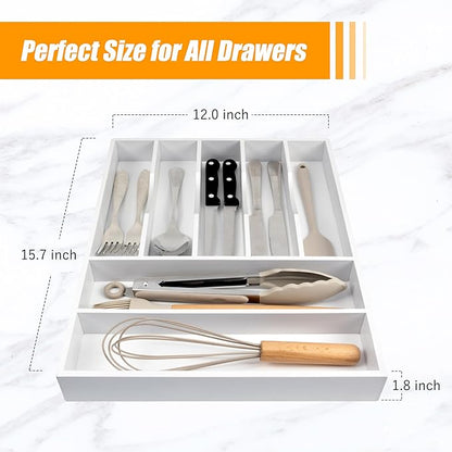 Kitchen Silverware Drawer Organizer and Storage Deep Cookware Utensil Cutlery Rack Office Drawer Organizer Tray Amazon Basics Kitchen Home Gadgets Rv Storage Solutions Wedding Registry Must Haves 2025