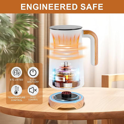 Milk Frother, Electric Milk Frother and Steamer 400W, Automatic Warm and Cold Foam Maker and Milk Warmer 4 in 1 with 2 Whisk for Latte, Cappuccino, Macchiato, Hot Chocolate Coffee