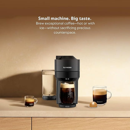 Nespresso Vertuo Pop+ Coffee and Espresso Machine by De'Longhi, Liquorice Black