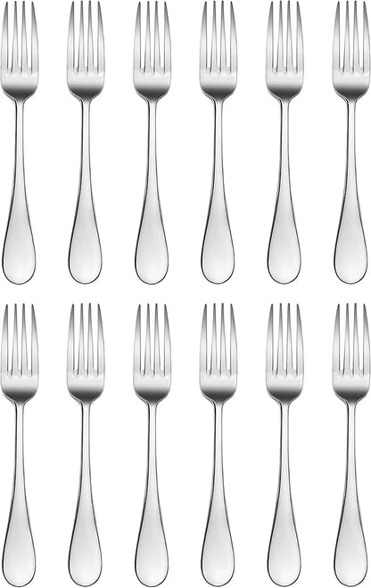 Artaste Rain 18/10 Stainless Steel (Silver (Set of 12), Salad Fork (7-Inch))