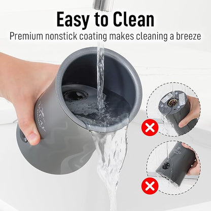 Zulay 4-in-1 Milk Frother and Steamer - Automatic Hot and Cold Foam Maker with Auto Shut Off & Temperature Control for Coffee, Latte, Cappuccino, Hot Chocolate - Gray
