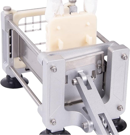 Heavy Duty French Fry Cutter with 3 Stainless Steel Blades (1/4" 3/8" 1/2") - Manual Metal Potato Slicer for Vegetable, Sweet Potatoes, Onions