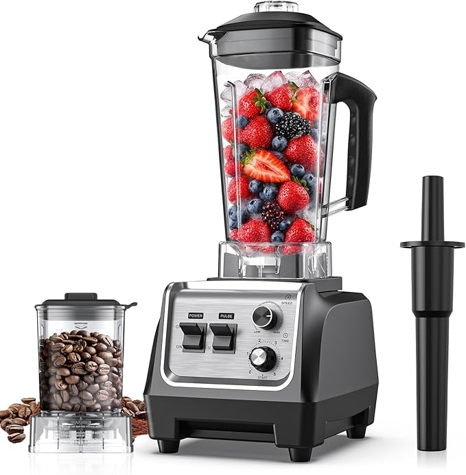 1800W Smoothie Blender and Grinder Combo 70OZ Large Capacity Countertop Blenders for Kitchen High Speed Blender for Smoothies Ice Crushing Frozen Drinks Puree
