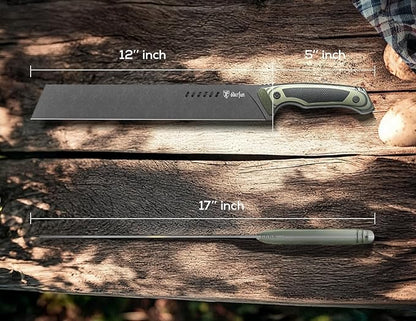 12 Inch Slicing Carving Knife - German Rust-Resistant Full-Tang Steel, G10 Non-Slip Outdoor Handle - BBQ & Brisket Knife for Spanish Ham, Turkey - Professional Chef Knife-Gift For Men