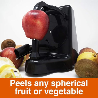 Pelamatic - Automatic Fruit & Vegetable Peeler | Electric Apple Peeler | Fast & Efficient | Rust-Resistant Stainless Steel | Easy Cleanup, Black, One Size, Plastic