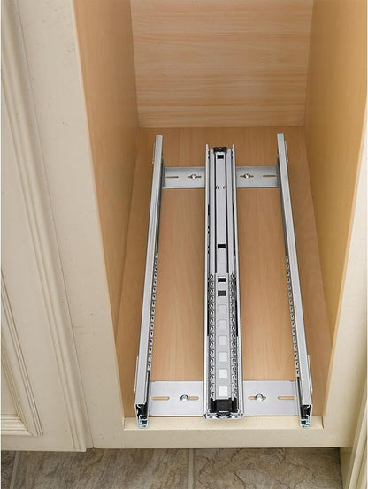 Rev-A-Shelf 8" Pullout Kitchen Cabinet Storage Organizer Slide Out Pantry Spice Rack with Adjustable Shelves for 8.5" W Cabinet Opening, 448-BC-8C
