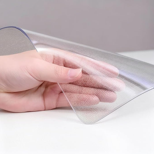 Frosted Table Protector 42 x 60 Inch, 1.4mm Thick Waterproof PVC Plastic Table Cover, Durable Table Pad for Dining Room, Kitchen, Writing Desk, and Coffee Tables