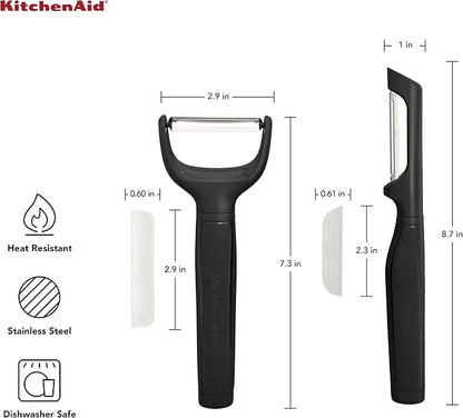 KitchenAid Universal Euro Y Peeler, Set Of 2, Black
