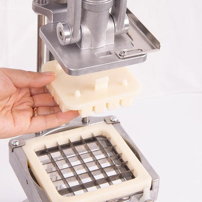 Commercial Vegetable Fruit Chopper, Hand Press Juicer, Professional Citrus Juicer for Lime Lemon, Stainless Steel Food Dicer French Fry Cutter Slicer 1/4″ & 3/8″ & 1/2" Blade