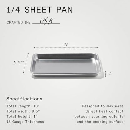 Made In Cookware - Quarter Sheet Pan - Commercial Grade Aluminum - Professional Bakeware