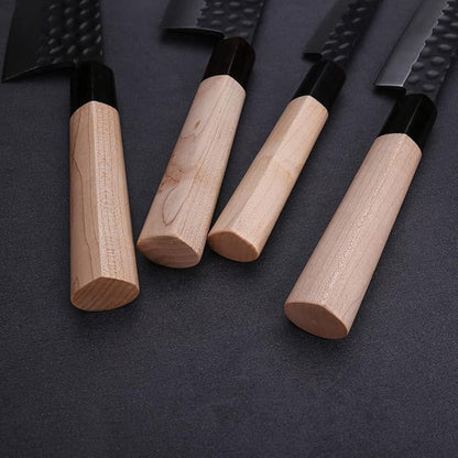WILDMOK Left Handed 7 Inch Deba Knife German Stainless Steel Sashimi Knife Asian Usuba Salmon Knife for Left Handed