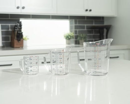 Cambro Measuring Cup - 3 Pack - 1 Cup, 2 Cup, 4 Cup (Clear)