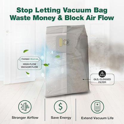3 Valet & VacuMaid Vacuum Bags Compatible With AstroVac, Part # HPB2HPK & HPB2H, Fits Models: H1P, P70, SR36, SR38, SR52H, ATQ300, GV30, GV50, GV30PRO & GV50PRO (3 Pack) - By Think Crucial