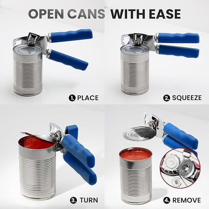 Zulay Kitchen Manual Can Opener with Bottle Opener with Turn Knob