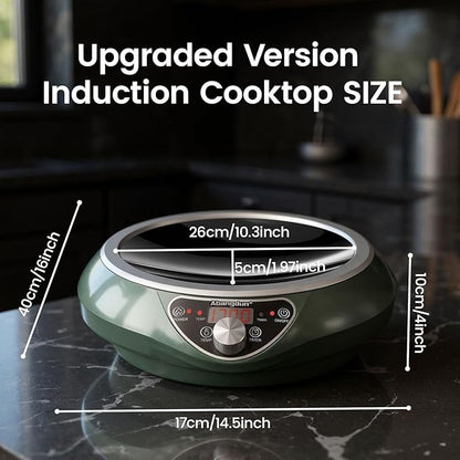 Induction Wok Cooktop，1700W Electric Wok Portable Induction Single Burner Used For Home And Commercial