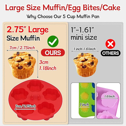 Silicone Air Fryer Muffin Pan Egg Bite Mold for Oven Baking,1 pcs With 100bags Mini Muffin Tins Cups Cake Pan Tray for Air Fryer Liners Basket Accessories Baking Muffin Cakes Pancake Quiche