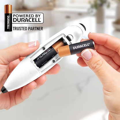Zulay Kitchen Powerful Milk Frother Wand With 4 AA Duracell Batteries - Ultra Fast Handheld Drink Mixer - Electric Whisk Foam Maker for Coffee, Lattes, Cappuccino, Matcha & Creamer