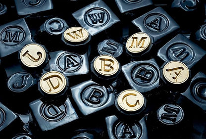 Berlinzo Ice Stamp Ring for Cube & Sphere - Custom Ice Cubes for Whiskey, Mojito Cocktails – W Letter Shaped Brass Ice Stamp w/ 3mm Depth - Black