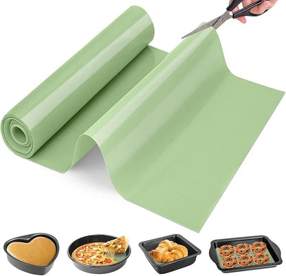 Silicone Baking Mat Roll - Best German Silicone - Heat Resistant Baking Macaron Bread Mat, Non-stick Pastry Mat, Reusable Dough Rolling Mat 12IN -6FT