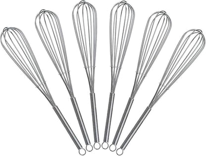 8 inch Mini Wire Whisk 6 Pack - Stainless Steel