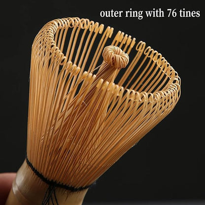 Matcha Whisk Bamboo Matcha Whisk for Traditional Starter Tool, Handcrafted Organic Traditional Japanese Chasen, Matcha Stirrer Wisk Mixer Brush for Authentic Tea Preparation (3)