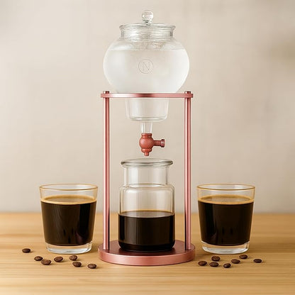 Nispira Luxury Ice Cold Brew Tower Dripper Coffee Maker, 1000 ml Copper Color