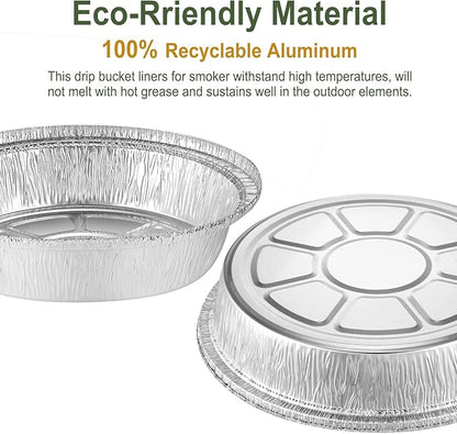 9" Aluminum Foil Pans with Clear Lids 50 Pack,Heavy Duty Disposable Containers for Roasting,Storing,Baking,Cooking,Recyclable