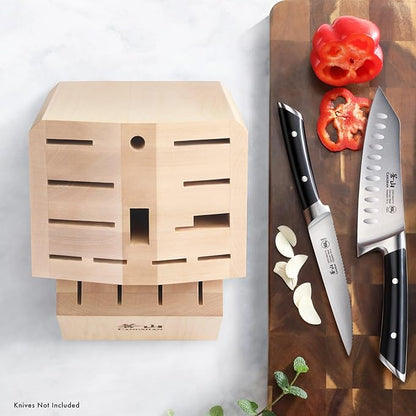 Cangshan Empty Knife Block, 16-Slot Organizer (Maple Wood)