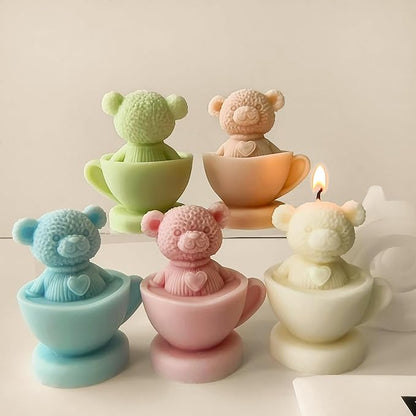 Bear Resin Casting Silicone Mold - Animal 3D Mold for Candle Making