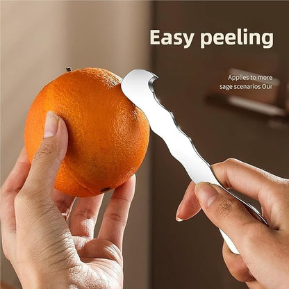 Orange Peeler Tool – Stainless Steel Citrus Peeler for Oranges, Lemons & Grapefruits | Safe Cutter & Easy Skin Remove