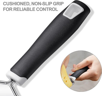 Cheese Grater, Sopito 3 Packs Stainless Steel Lemon Zester Grater with Silicone Handle for Cheese, Chocolate, Spices, and More