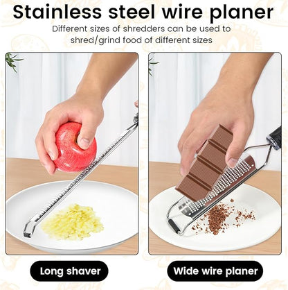 8Pcs Stainless Steel Grater for Different Food Grater with Non-Slip Handle for Vegetables Cheese Shredder and Lemon
