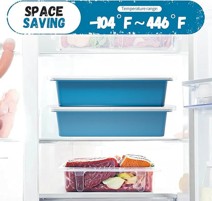 Silicone Freezer Tray With Lid, 2 Large 4 Cup Large Soup Freezer Molds Container for Meal Prepping, Ice Cube Tray, Perfect for Storing Leftovers, Sauces, Lasagna, 2-Pack